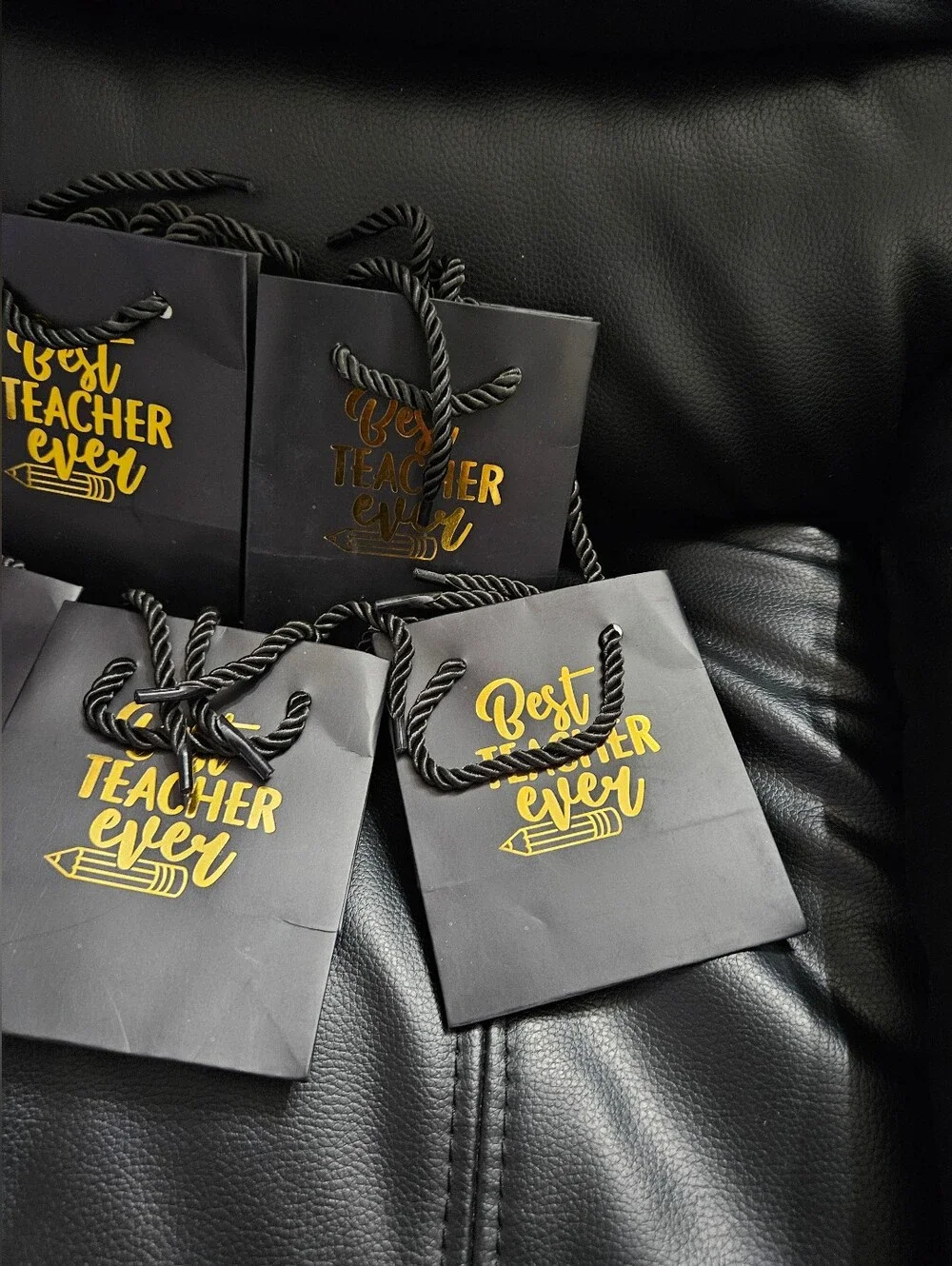 Black Gift Bags with Gold 
